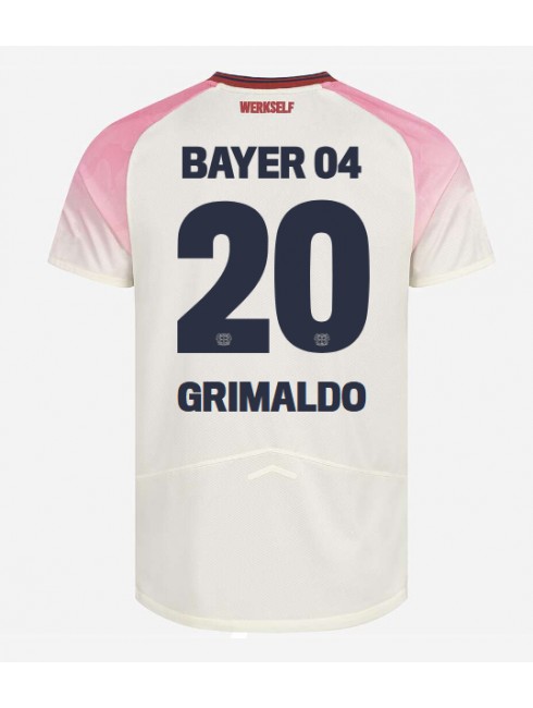 Bayer Leverkusen Alejandro Grimaldo #20 Auswärtstrikot 2025-26 Kurzarm Bayer Leverkusen Alejandro Grimaldo #20 Auswärtstrikot 2025-26 Kurzarm